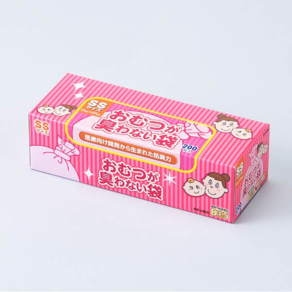 Diaper OdorFree Bags BOS Baby SS Size 200 Pcs Character Design Package